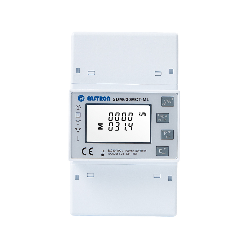 Quad Load CT operated Din Rail Modbus TCP Three Phase Multi-function Energy Meter