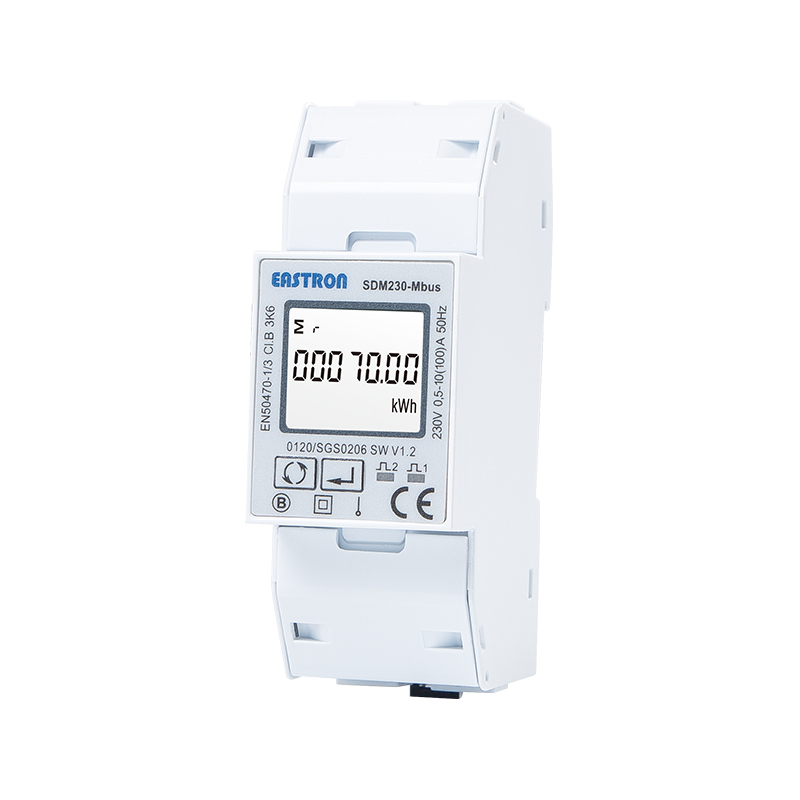 Mbus 100A 2 Module Din Rail Single Phase MID Energy Meter 