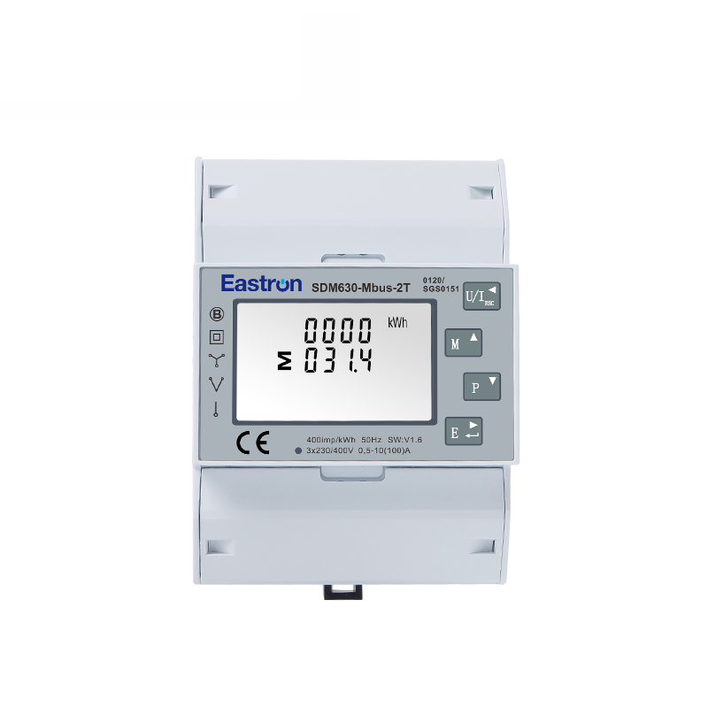 Dual Power Sources Mbus Din Rail Three Phase Multi-function Energy Meter