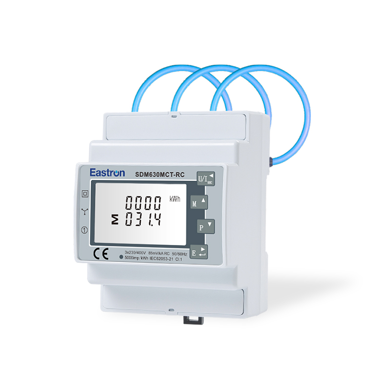 Rogowski Coil Connect RS485 Modbus Din Rail Three Phase Multi-function Energy Meter