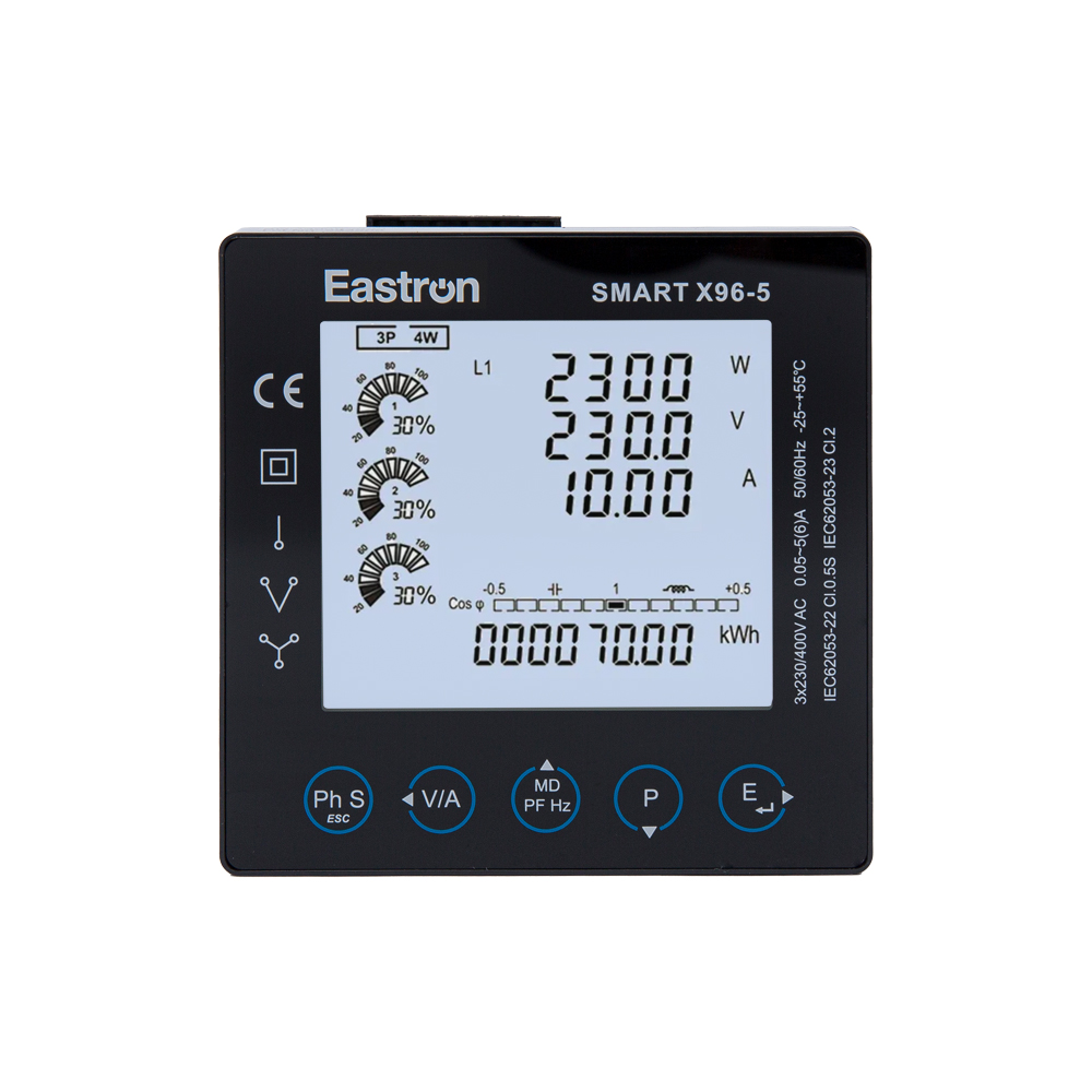 DI/DO Ethernet Modbus TCP 96x96 Panel Mounted Multi-function Power Analyzer