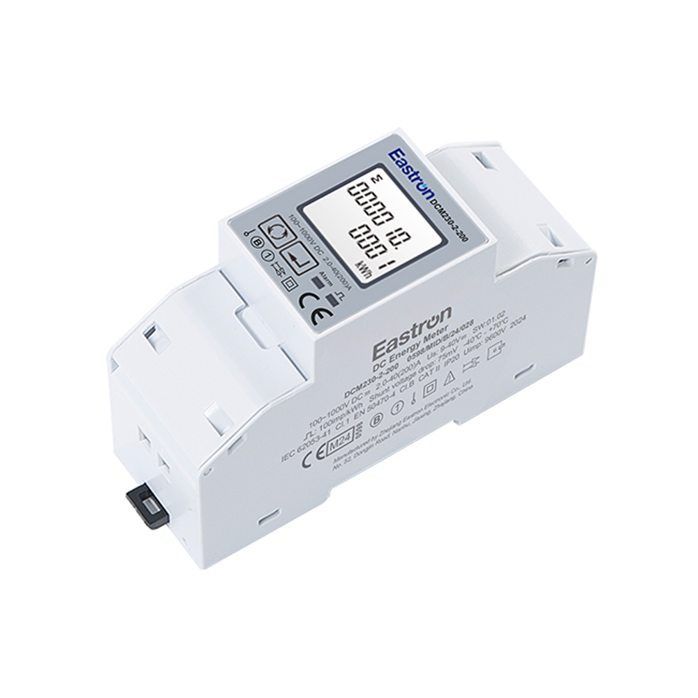 200A Current RS485 Modbus Din Rail Mounted MID DC Energy Meter with DC Shunt